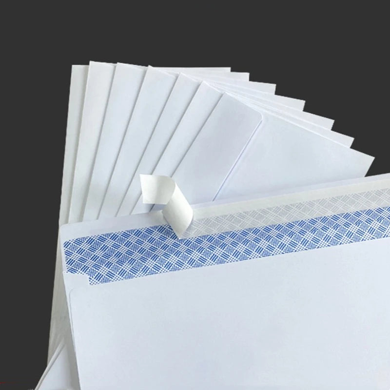 10-100Pcs Windowless White Envelope 10 # Secure Business Envelope Can Hold A4 Paper Bill Invoice Self Sealing Envelope