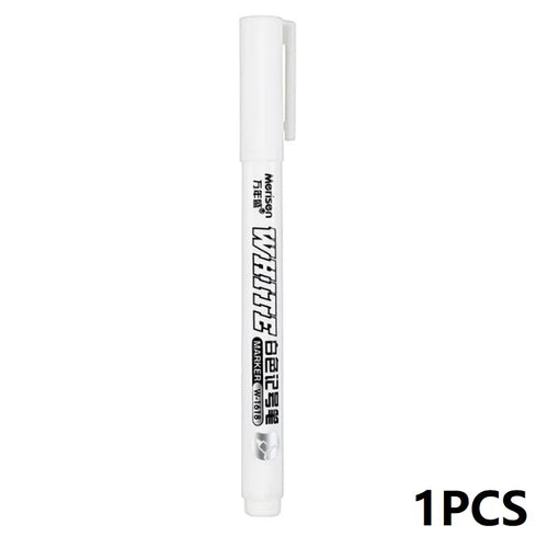 New 1/2/3PCS Waterproof Metal Marker Permanent White Paint Pen Washing Art Painting Graffiti Pens Fabric Wood Leather Marker1Mm